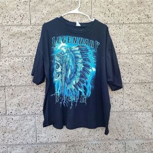 Keya men's Legendary Brave Indian Skull graphic T-shirt